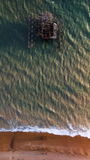 Aerial view of West Pier, Brighton - United Kingdom