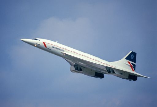 Concorde making a pass at an airshow