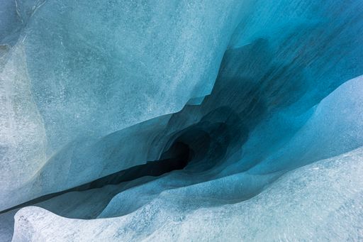 A beautiful shot of a glacier surface at Zinal glacier, Wallis, Switzerland