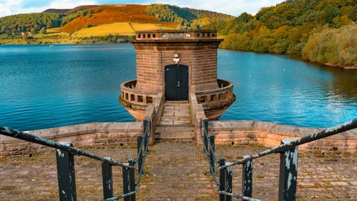A Peak district blue water and reservoir section.
