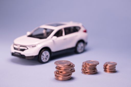Car loan concept, Saving money for car concept, trade car for cash concept, finance concept.