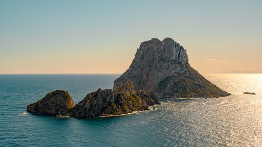 A beautiful shot of the Es Vedra island in Spain