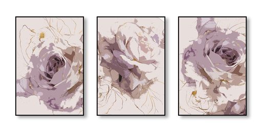 Fashion art background wall, hanging paintings, decorative paintings, triptych, golden elements, geometry, texture, color, art, watercolor, paint,