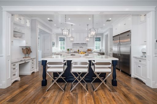 A luxurious kitchen in a new construction home in Encino, California