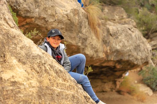 childrens enjoying and smiling in the mountains during vacations with the family. valencia Spain