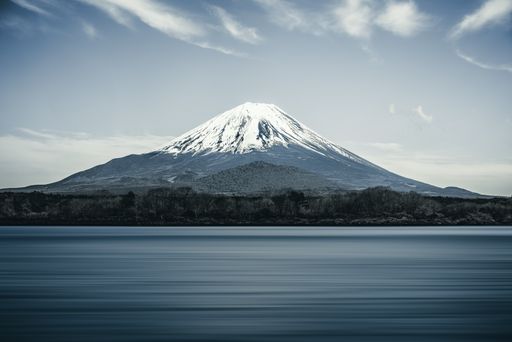 A breathtaking scenery of Japan's iconic Mount Fuji.