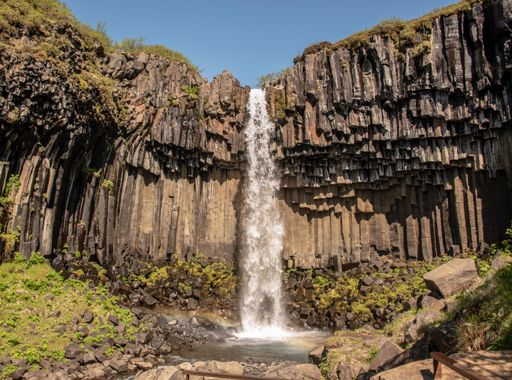 A nice shot in Svartifoss, basalt column waterfall, Skaftafell Iceland