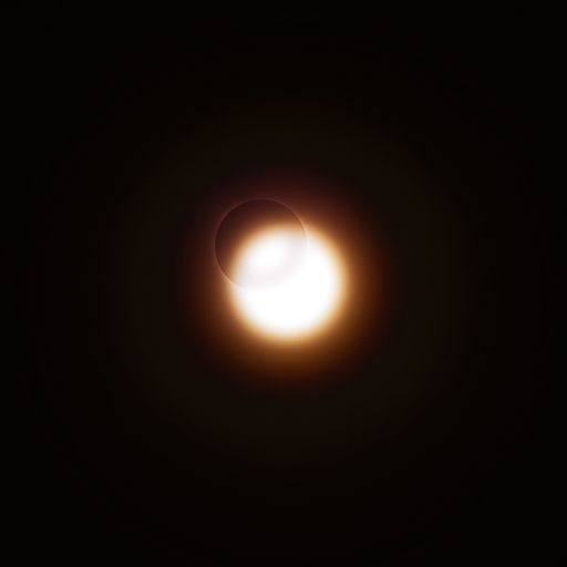 A total solar eclipse against a dark sky