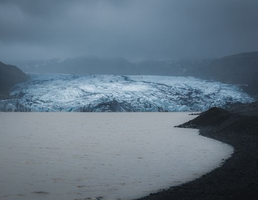 The Skaftafell Glacier in Vatnajokull National Park, Iceland.