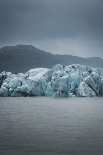 The Skaftafell Glacier in Vatnajokull National Park, Iceland.