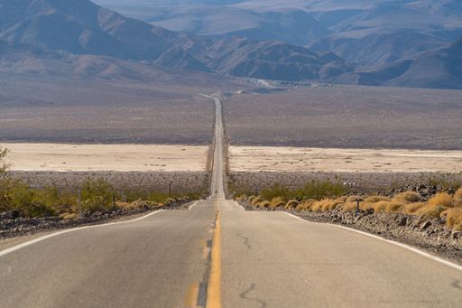 A road in the Death Valley National Park