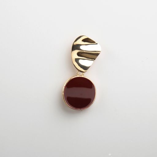 An earring with two pieces isolated on a white background