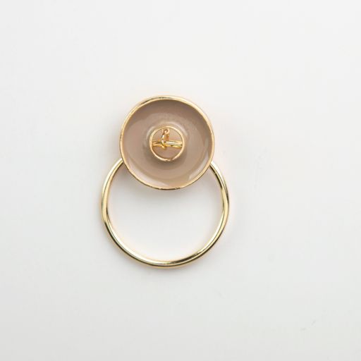 An earring with two pieces isolated on a white background