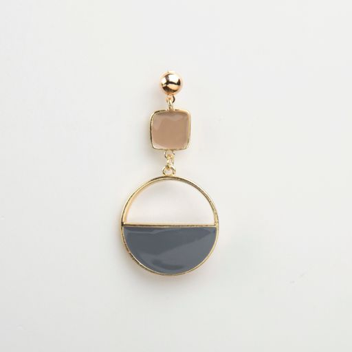 An earring with two pieces isolated on a white background