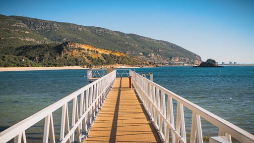 The Setubal Bay near Lisbon in Portugal