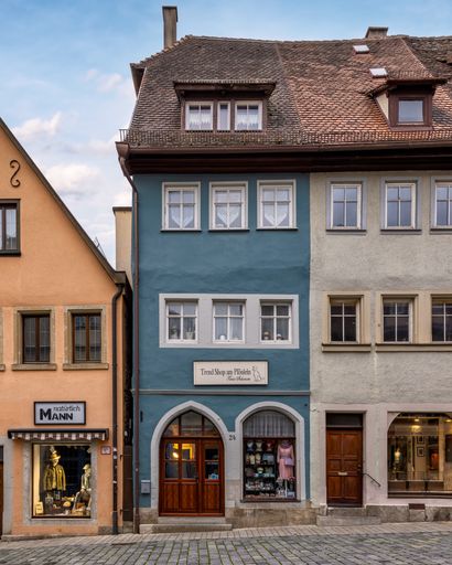 Charming medieval German architecture in the historic town of Rothenburg ob der Tauber