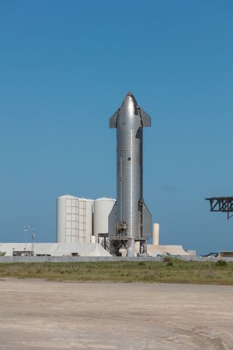 A Rocket in the gateaway to Mars at Brownsville watched from outside