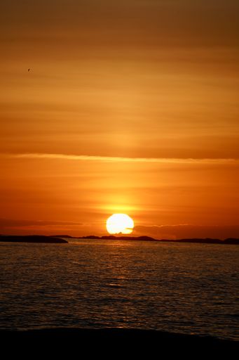 A majestic sunrise from a rest stop along the Atlantic Ocean Road on the northwest coast of Norway.