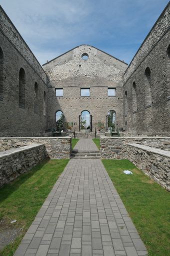 The view of St Raphael's Catholic church ruins in Williamstown, Ontario, Canada