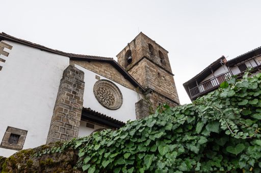 A scenic street view in Candelario, Salamanca, Castilla y Leon, Spain.
