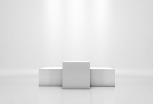 An abstract illustration of cubes on a light grey background