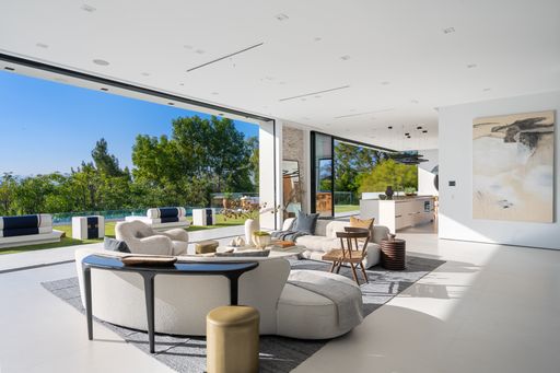 An amazing view of the forest from a modern house
