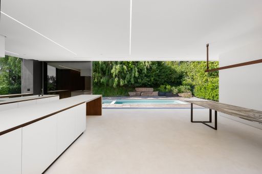 A contemporary and tidy kitchen in a modern home