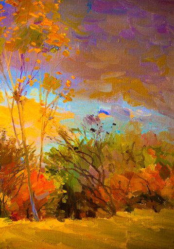 beautiful autumn paiting which was shooted by detailes