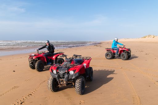 Doing a ATV-Quad-Tour at the Essaouira Beach. Waiting for the next ride.
