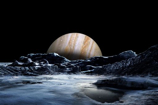 Space Jupiter Ice Moon Nasa Europa frozen world exploration science universe alien life cosmos