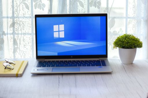 Assam, india  June 17, 2021  Windows 11 logo on laptop screen stock image.