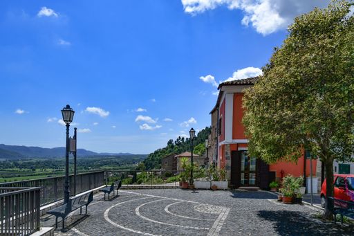 A small street of a medieval village in Caserta provin