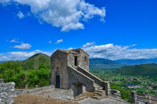 The ruins of a medieval castle in Caserta province.