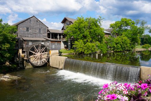 The Old Mill is on an old gristmill in Pigeon Forge, Tennessee has been in operation since 1830. A popular tourist spot and restaurant.