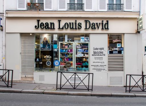 The store facade of Jean Louis David in Paris, France