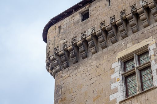 The old wall of Langeais castle, Loire Valley, France