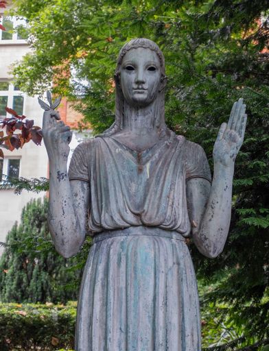 The Statue of Peace in the Southwood garden of remembrance beside St James's Church Piccadilly