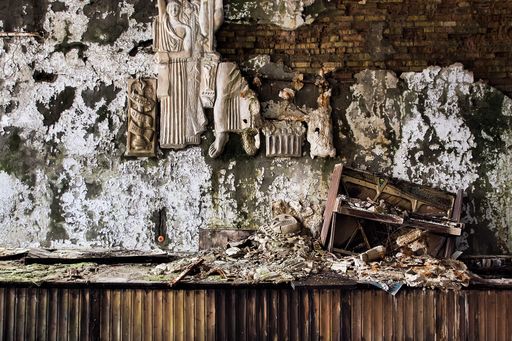 Abandoned piano in Pripyat Chernobyl
