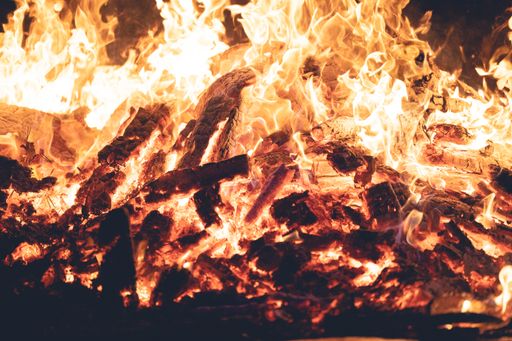 An abstract burning bonfire background