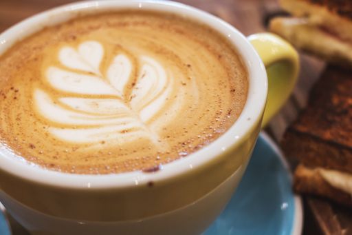 A cup of delicious cappuccino for breakfast