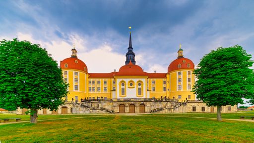 A view of Moritzburg Castle in Saxony Germany