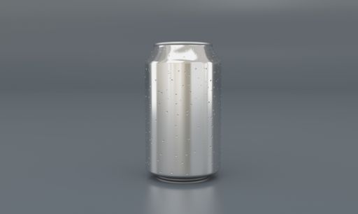 A 3D rendering of a stickerless can