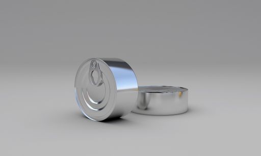 A 3D rendering of stickerless cans