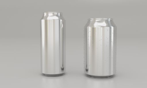 A 3D rendering of stickerless cans for cold drinks