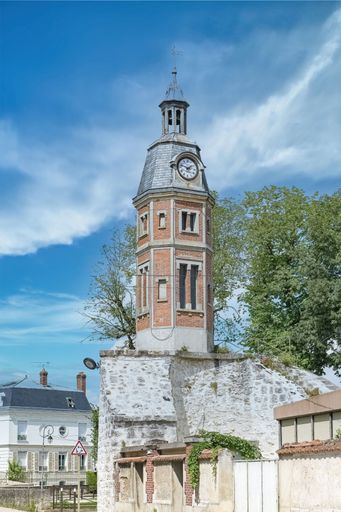 Beautiful belfry in Crecy-la-Chapelle, village in France, near Paris