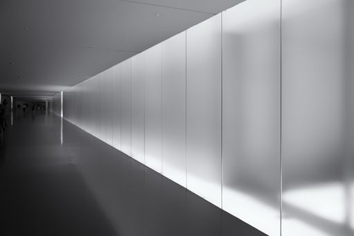 A grayscale shot of an underground pathway in Israel