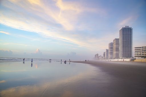 A beautiful shot of buildings near the Daytona Beach in Florida