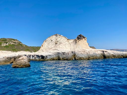 A seascape with Siren Rocks In Foca, Turkey
