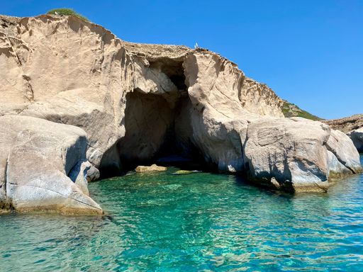 A seascape with Siren Rocks In Foca, Turkey