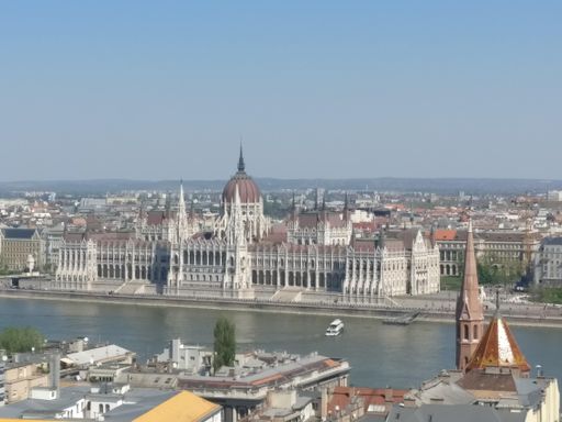 An incredible view of the Hungarian Parliament, in Budapest